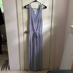 Striped jump suit